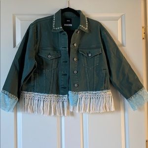 BDG green jean jacket